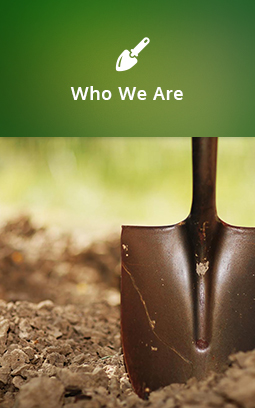 A shovel in the dirt. Click to learn more about LandCare.